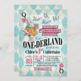 Alice in One-derland First Birthday Invitation - Colleen Michele