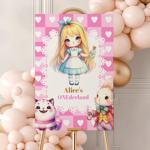 Alice in Wonderland 1st Birthday Onederland  Foam Board