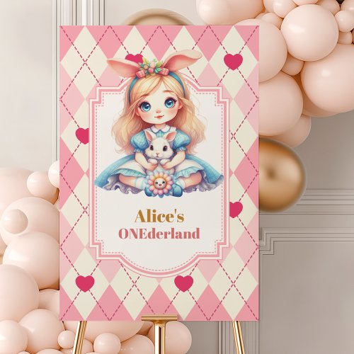 Alice in Wonderland 1st Birthday Onederland  Foam Board