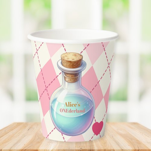 Alice in Wonderland 1st Birthday Onederland  Paper Cups