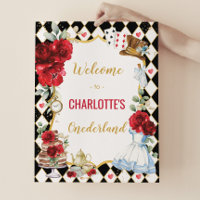 Alice in Wonderland 1st Birthday Tea Party Welcome