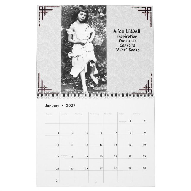 Alice in Wonderland 2008 Calendar (Jan 2027)