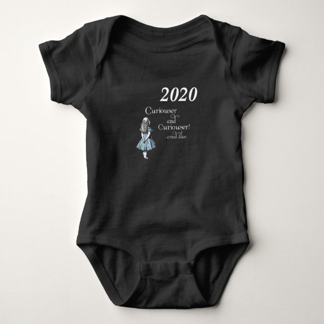 Alice in Wonderland 2020 Curiouser Baby Bodysuit (Front)