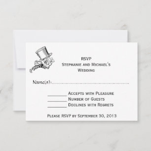 Alice In Wonderland #2 Wedding RSVP Card