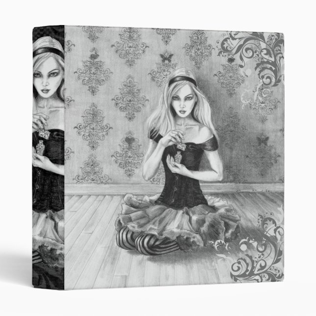Alice in Wonderland 3 Ring Binder (Front/Spine)