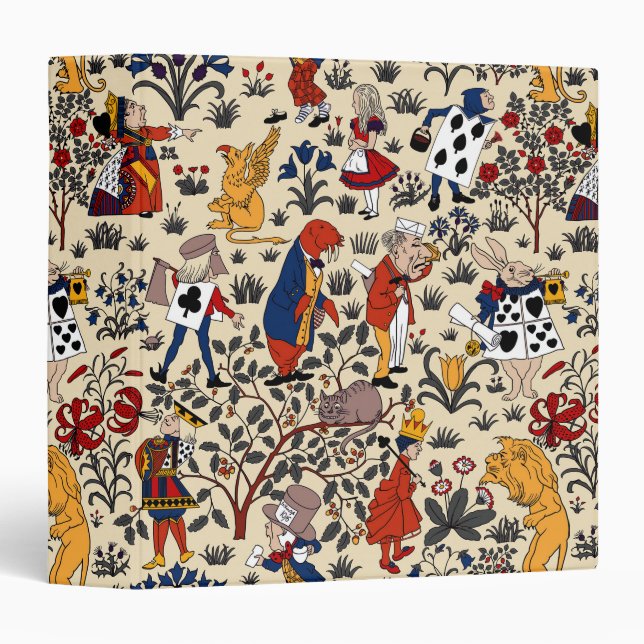 Alice in Wonderland  3 Ring Binder (Front/Spine)