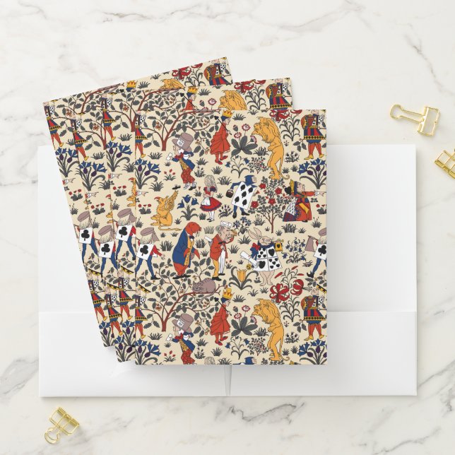 Alice in Wonderland  3 Ring Binder Pocket Folder (In Situ)