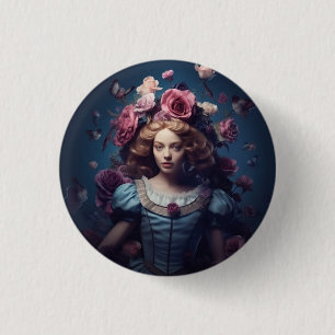 Alice In Wonderland 3cm Round Badge Button