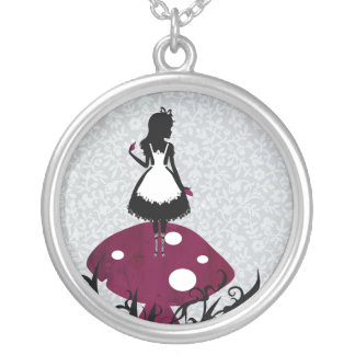 Alice in Wonderland 4 Silver Plated Necklace