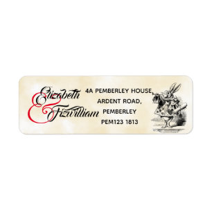 Alice In Wonderland Address Label