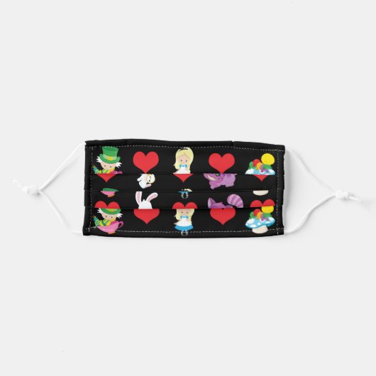 Alice in Wonderland Adult Cloth Face Mask (Front, Folded)
