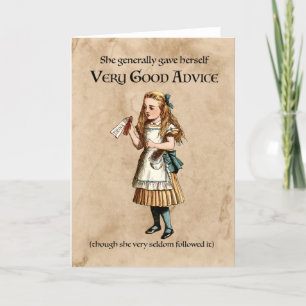 Alice in Wonderland Advice Holiday Card