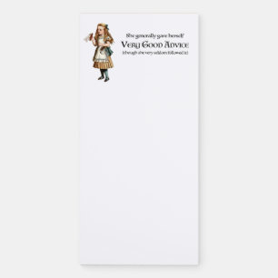 Alice in Wonderland Advice Magnetic Notepad
