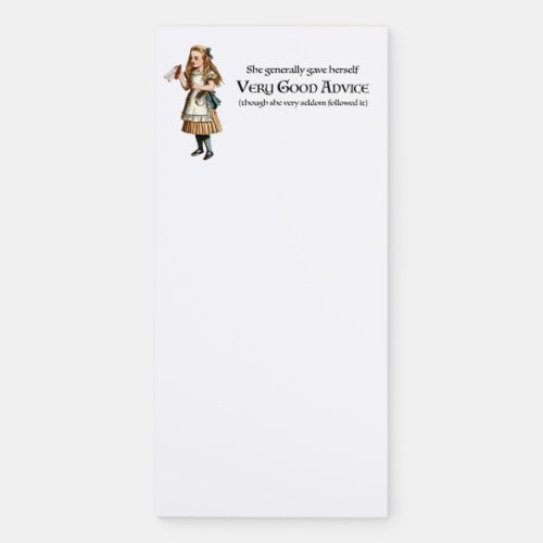 Alice in Wonderland Advice Magnetic Notepad