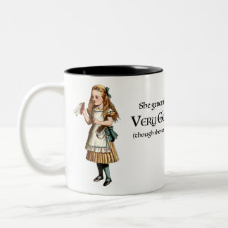 Alice in Wonderland Advice Two-Tone Coffee Mug