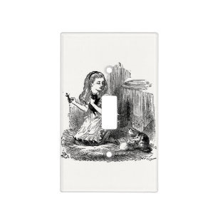 Alice in Wonderland, Alice and the Kitten - Dreams Light Switch Cover