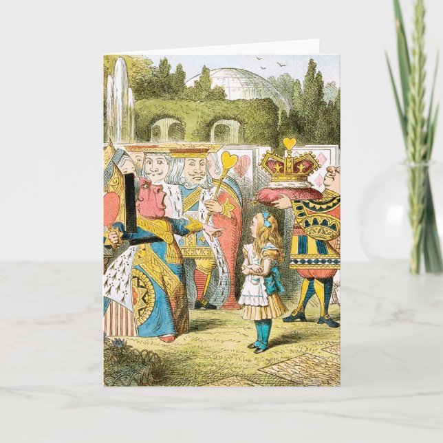 Alice in Wonderland - Alice and the Queen of Heart Card (Front)