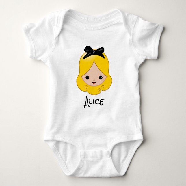 Alice in Wonderland | Alice Emoji 2 Baby Bodysuit (Front)