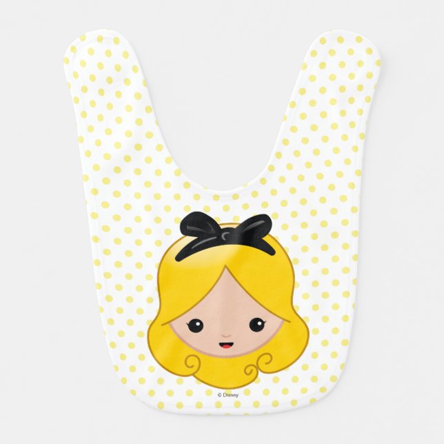 Alice in Wonderland | Alice Emoji Baby Bib (Front)