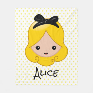 Alice in Wonderland   Alice Emoji Fleece Blanket