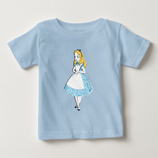 Alice In Wonderland | Alice In Text Baby T-Shirt (Front)