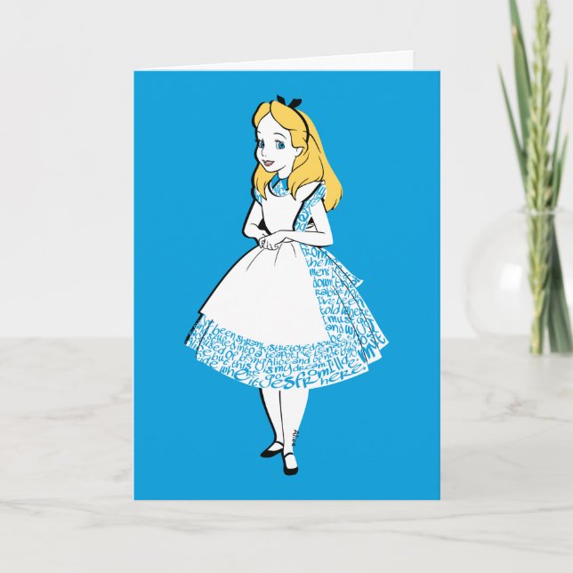 Alice In Wonderland | Alice In Text Card (Front)