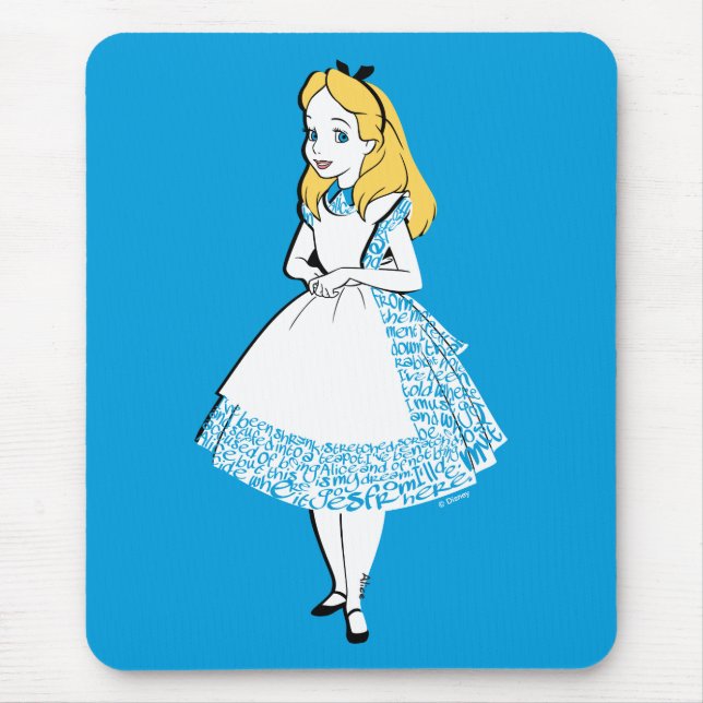 Alice In Wonderland | Alice In Text Mouse Pad (Front)