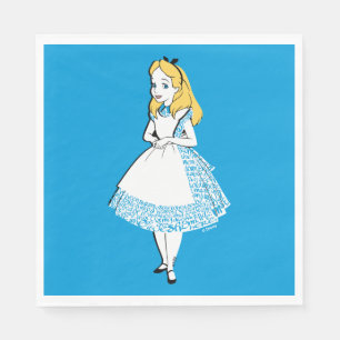 Alice In Wonderland Alice In Text Napkins
