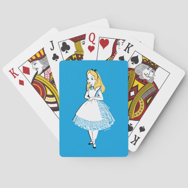 Alice In Wonderland | Alice In Text Poker Cards (Back)
