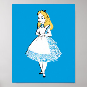 Alice In Wonderland Alice In Text Poster
