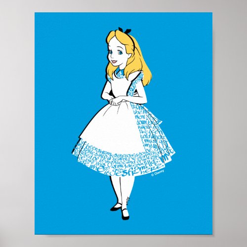 Alice In Wonderland  Alice In Text Poster