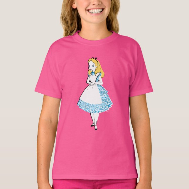 Alice In Wonderland | Alice In Text T-Shirt (Front)