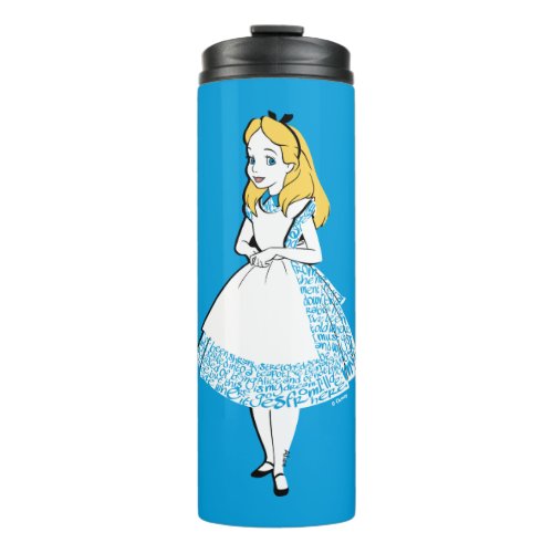 Alice In Wonderland  Alice In Text Thermal Tumbler