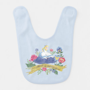 Alice In Wonderland Alice in Watercolor Baby Bib