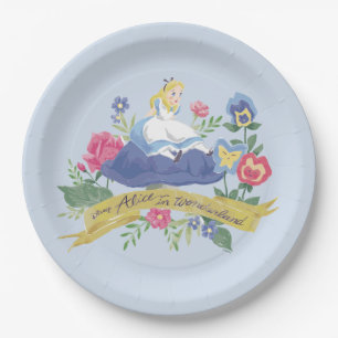 Alice In Wonderland Alice in Watercolor Paper Plates