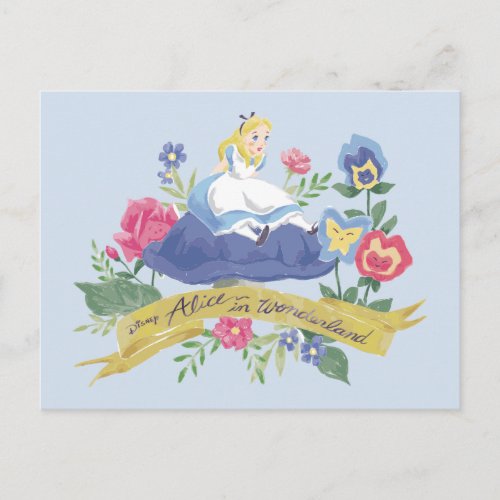 Alice In Wonderland  Alice in Watercolor Postcard