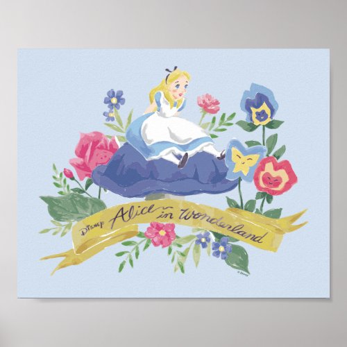 Alice In Wonderland  Alice in Watercolor Poster