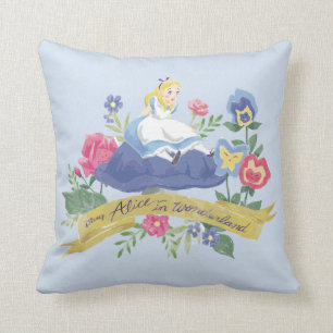 Alice In Wonderland Alice in Watercolor Throw Pillow