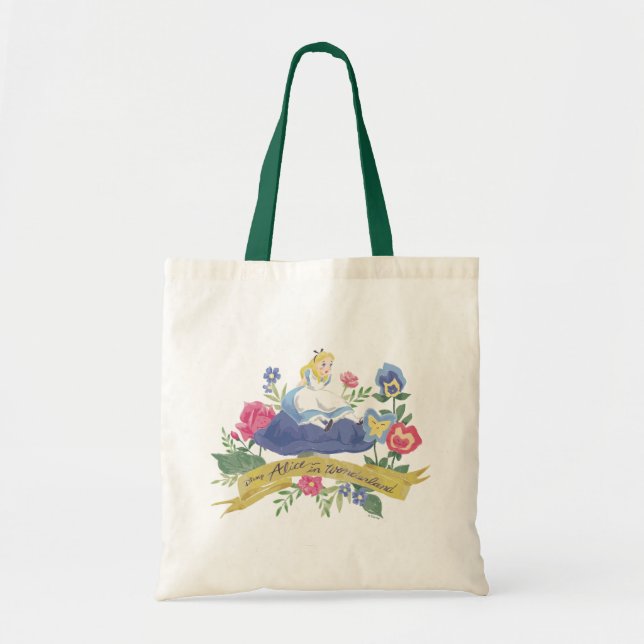 Alice In Wonderland | Alice in Watercolor Tote Bag (Front)
