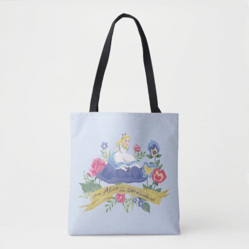 Alice In Wonderland  Alice in Watercolor Tote Bag
