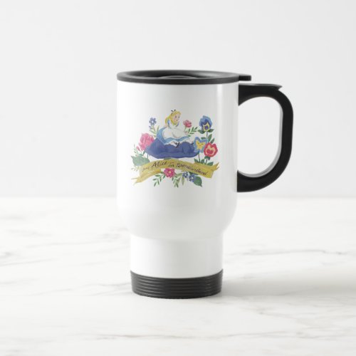 Alice In Wonderland  Alice in Watercolor Travel Mug