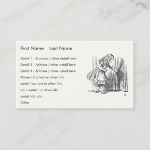 Alice in Wonderland - Alice Looking for the Door Business Card