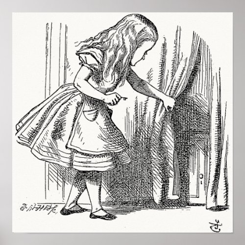 Alice in Wonderland _ Alice Looking for the Door Poster