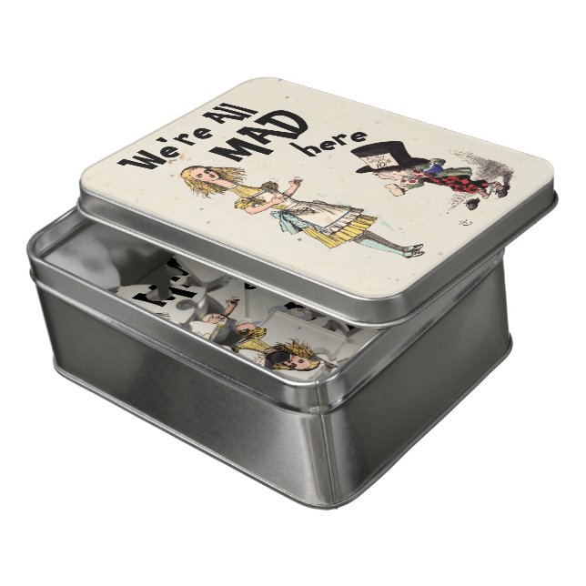   Alice in Wonderland - Alice & Mad Hatter Jigsaw Puzzle (Lid Open)