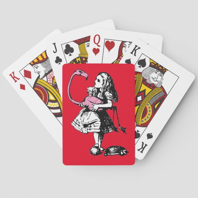 Alice in Wonderland - Alice Playing Croquet Playin Poker Cards (Back)