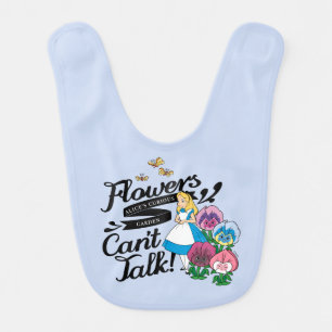 Alice In Wonderland Alice & The Flowers Baby Bib