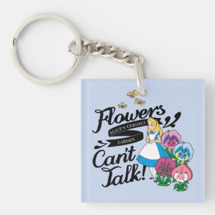 Alice In Wonderland   Alice & The Flowers Keychain