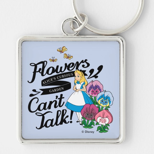 Alice In Wonderland | Alice & The Flowers Keychain (Front)