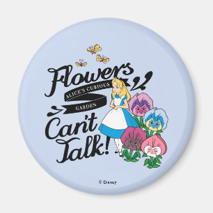 Alice In Wonderland Alice & The Flowers Magnet