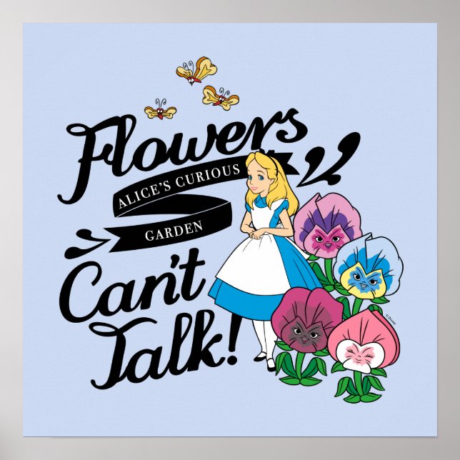 Alice In Wonderland | Alice & The Flowers Poster (Front)